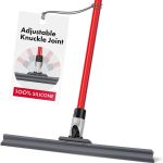 Heavy Duty Silicone Floor Squeegee with Long Handle, 360° Swivel for Garage & Tile Cleaning - Image 2