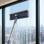 Window Cleaning Kit with Extension Pole, Microfiber Cloth & Screen Brush