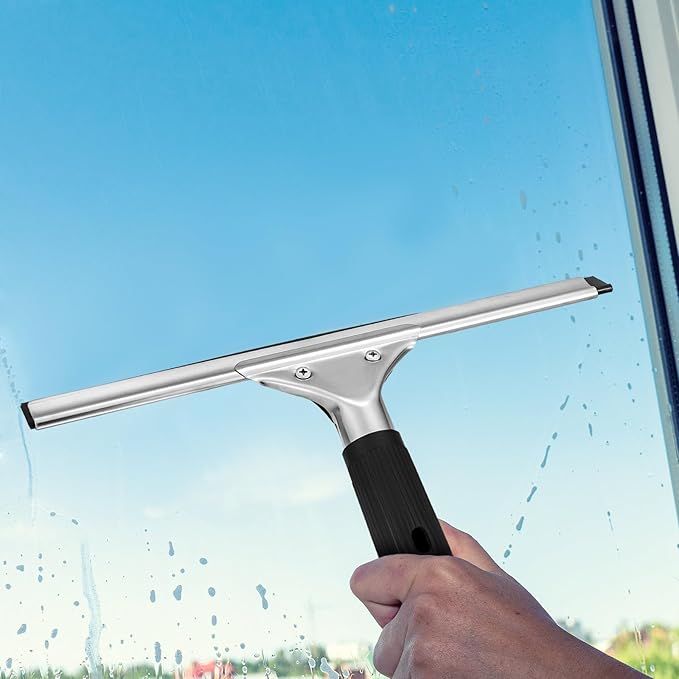 71X420BQYkL._AC_SX679_.jpg Steel Window Squeegee Set with Replacement Blades for Glass Cleaning - Image 1