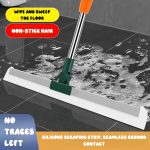 Multi-Surface Silicone Floor Squeegee with Adjustable Handle for Pet Hair & Water Cleaning - Image 2